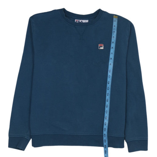 Fila Womens Blue XL Pullover Sweatshirt Crew Neck Cotton Blend