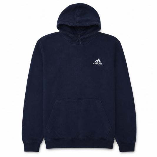 Adidas Men Blue Pullover Hoodie Medium Fleece Sportswear