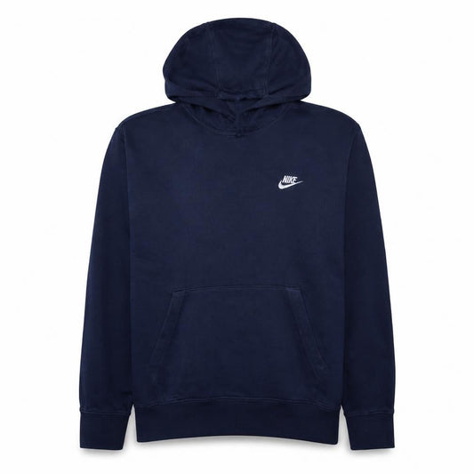 Nike Men's Navy Blue Pullover Hoodie Large Cotton Fleece