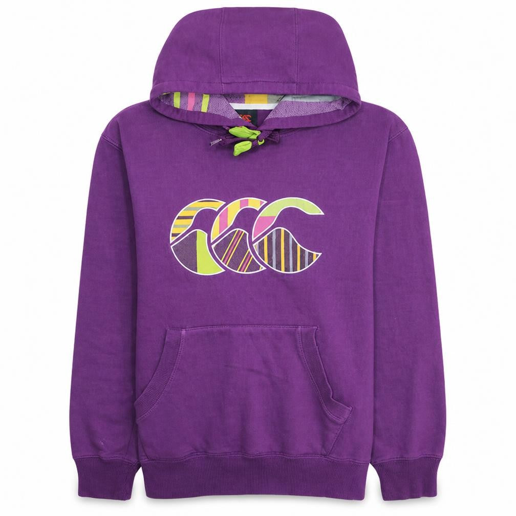 Canterbury Womens Purple Pullover Hoodie M Hooded Logo Sweatshirt
