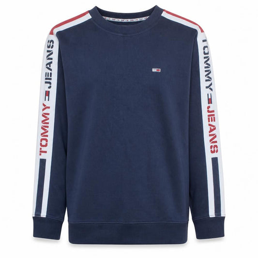 Tommy Jeans Men's Blue Logo Sweatshirt L Crew Neck Pullover