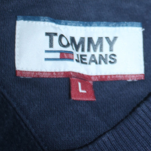 Tommy Jeans Men's Blue Logo Sweatshirt L Crew Neck Pullover