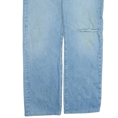 Levi Strauss 501 Men's Blue 36W 32L Straight Leg Distressed Jeans