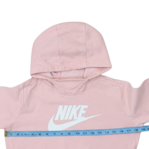 Nike Girls Pink Pullover Hoodie 146cm Hooded Fleece Sweatshirt