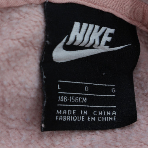 Nike Girls Pink Pullover Hoodie 146cm Hooded Fleece Sweatshirt