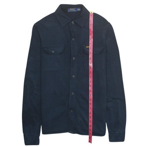 Polo Ralph Lauren Men's Blue Cotton Blend Button-Up Shirt Size M