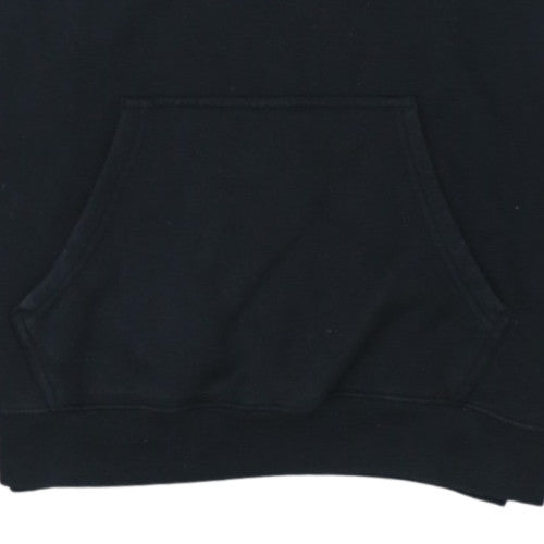 Champion Women's Black Medium Pullover Hoodie with Logo Print