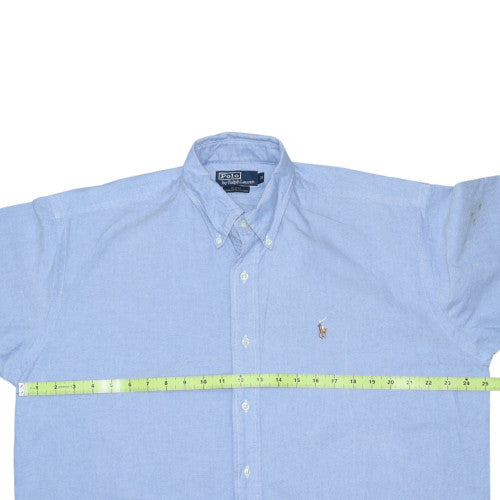Ralph Lauren Men's Blue Oxford Short Sleeve Button-Down Shirt M