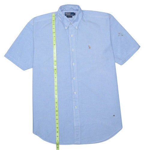 Ralph Lauren Men's Blue Oxford Short Sleeve Button-Down Shirt M