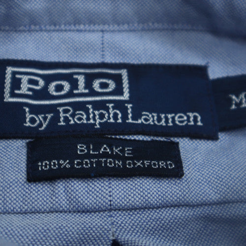 Ralph Lauren Men's Blue Oxford Short Sleeve Button-Down Shirt M