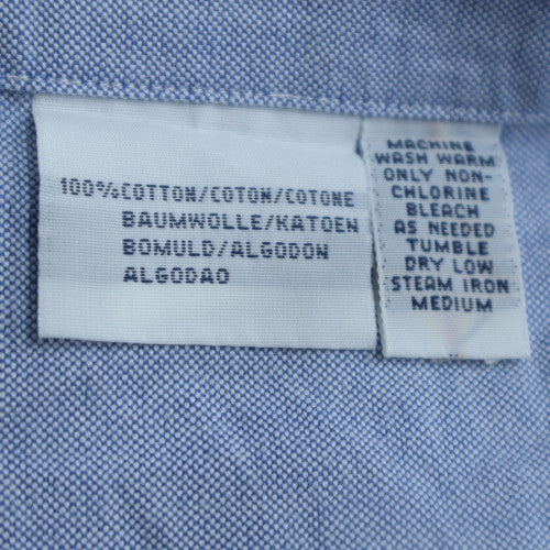 Ralph Lauren Men's Blue Oxford Short Sleeve Button-Down Shirt M