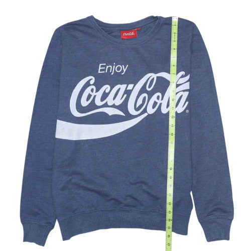 Coca-Cola Women's Blue Crew Neck Pullover Sweatshirt Size 16