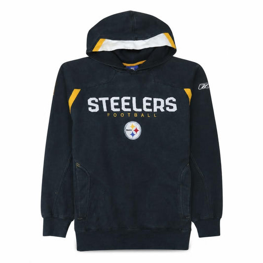 Reebok Men’s Black Steelers NFL Pullover Hoodie Size S