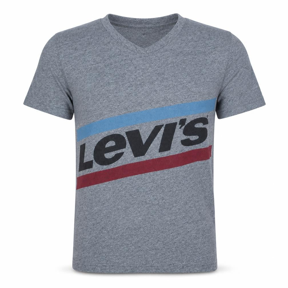 Levi's Mens Grey Graphic Print Crew Neck Short Sleeve T-Shirt Size S