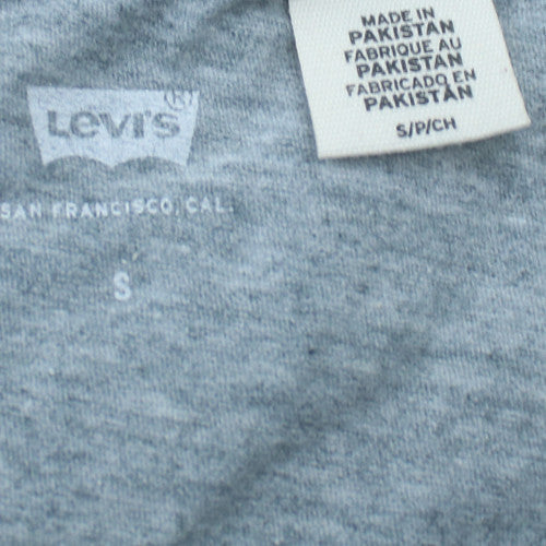 Levi's Mens Grey Graphic Print Crew Neck Short Sleeve T-Shirt Size S