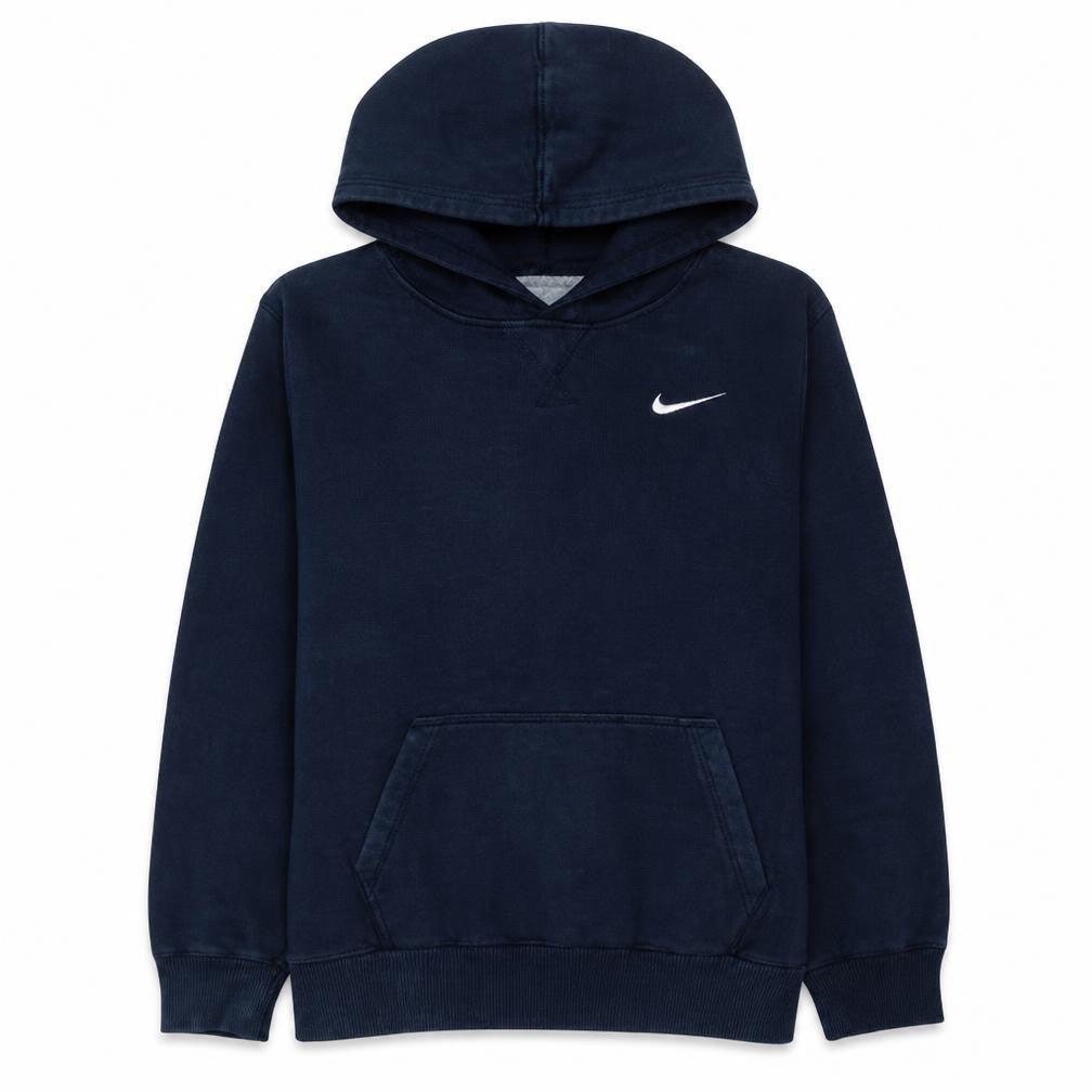 Nike Boys Navy Blue Pullover Hoodie XL 13-15 Years Cotton Blend Logo Hooded