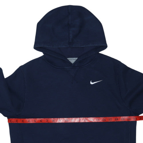 Nike Boys Navy Blue Pullover Hoodie XL 13-15 Years Cotton Blend Logo Hooded