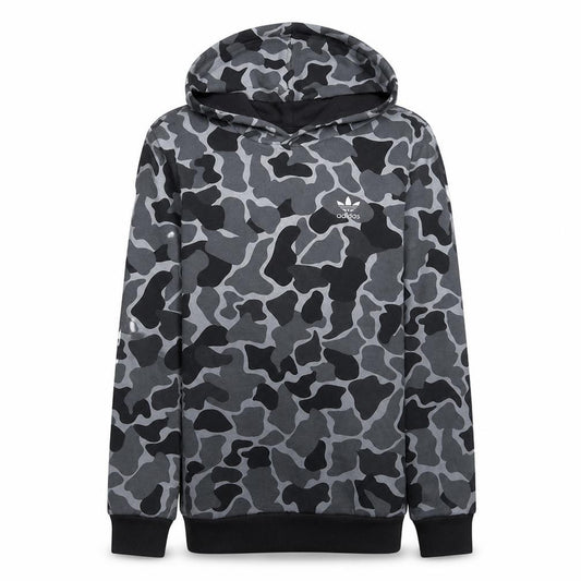 Adidas Men's Grey Camo Pullover Hoodie Sweatshirt Size S Classic Fit