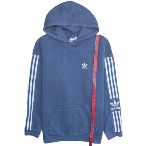 Adidas Men's Blue XS Pullover Hoodie with Logo Design