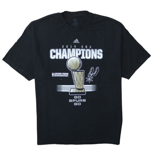 Adidas Men's Black 2XL NBA Champions Spurs Graphic T-Shirt