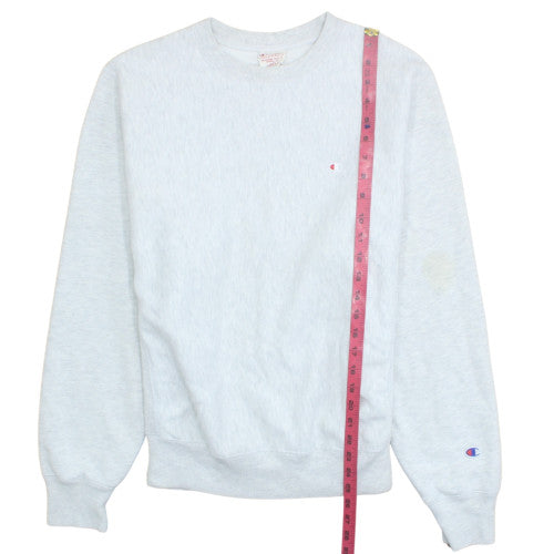 Champion Men's Grey Crew Neck Pullover Sweatshirt M Regular Fit