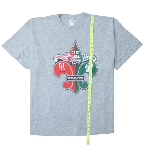 Russell Athletic Men's Grey 2013 New Orleans Bowl Graphic T-Shirt 2XL