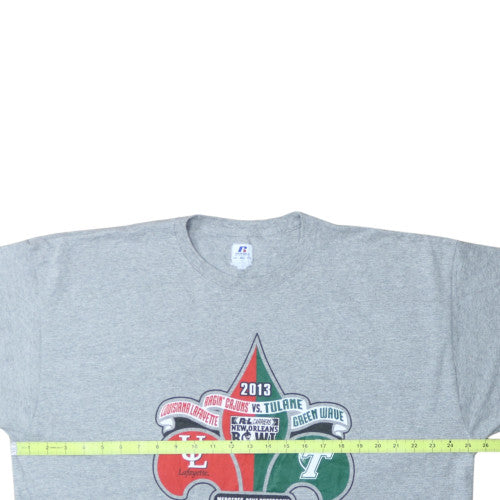 Russell Athletic Men's Grey 2013 New Orleans Bowl Graphic T-Shirt 2XL