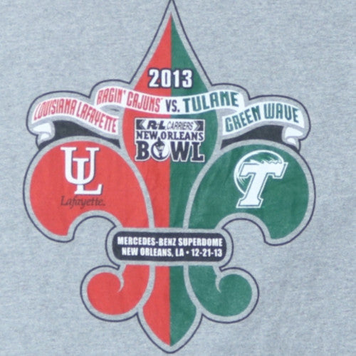 Russell Athletic Men's Grey 2013 New Orleans Bowl Graphic T-Shirt 2XL