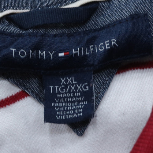 Tommy Hilfiger Men's Multicoloured Striped Polo Shirt 2XL