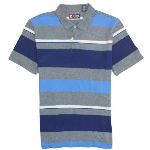 Chaps Men's Multicoloured Striped Cotton Polo Shirt XL
