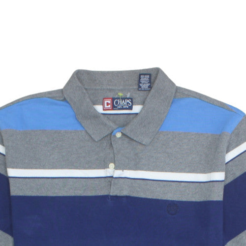 Chaps Men's Multicoloured Striped Cotton Polo Shirt XL