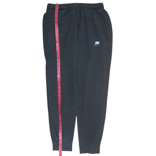 Nike Men's Black Fleece Sweatpants L Tapered Fit Activewear