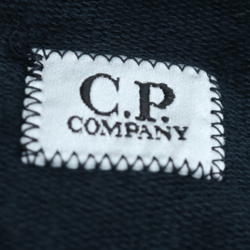 C.P. Company Men's Black Cotton Crew Neck Pullover Sweatshirt L