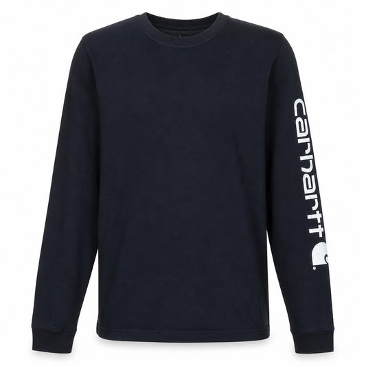 Carhartt Men's Black Relaxed Fit Logo Pullover Sweatshirt Size S