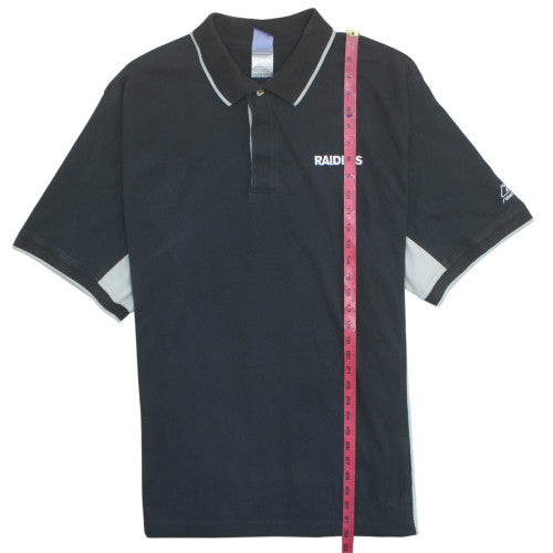 Reebok NFL Raiders Black Polo Shirt Men's 2XL Moisture Wicking