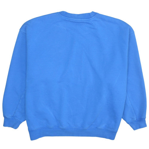 Adidas Women Blue Crew Neck Pullover Sweatshirt Size 10 Cotton