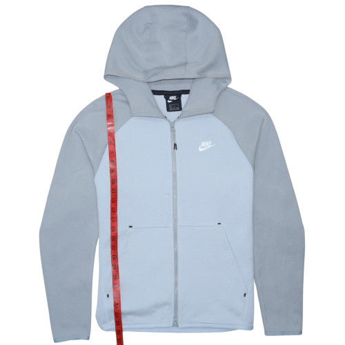 Nike Men's Grey Full Zip Hoodie M Hooded Sweatshirt