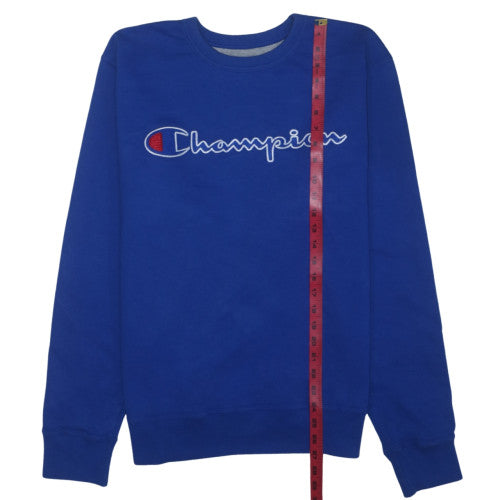 Champion Men's Blue Embroidered Logo Pullover Sweatshirt Size M