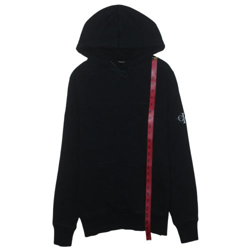 Calvin Klein Jeans Men's Black Pullover Hoodie XS Logo Fleece