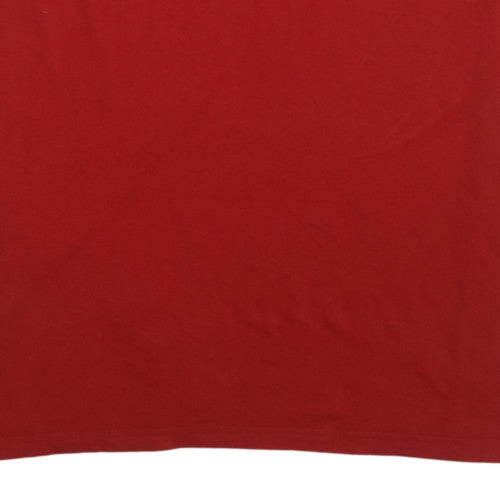 adidas Men's Red XL Sports Graphic T-Shirt Cotton Blend
