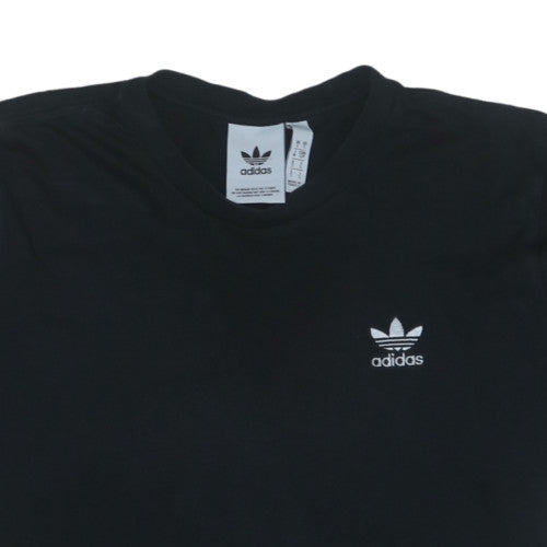 Adidas Men's Black Short Sleeve Crew Neck Cotton T-Shirt S