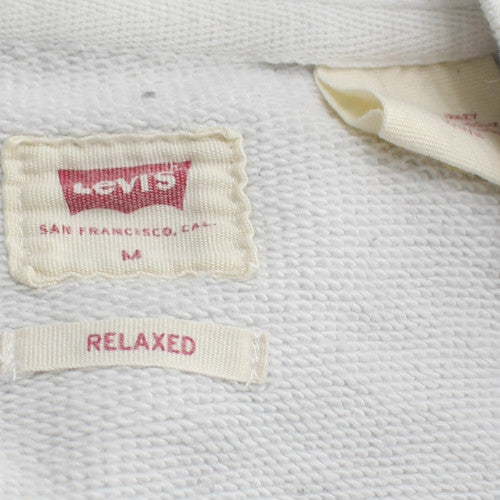 Levi's Men's White Relaxed Fit Crew Neck Sweatshirt M