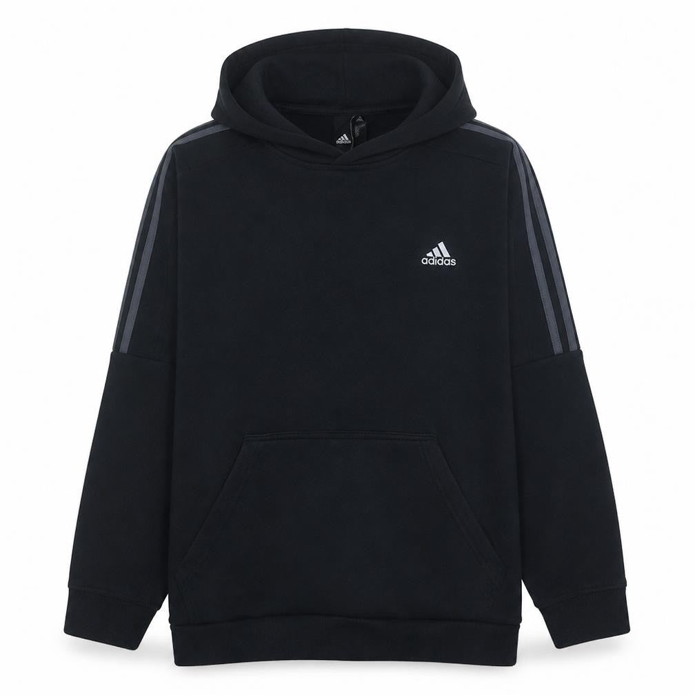 Adidas Men's Black Pullover Hoodie L Fleece Logo Sportswear