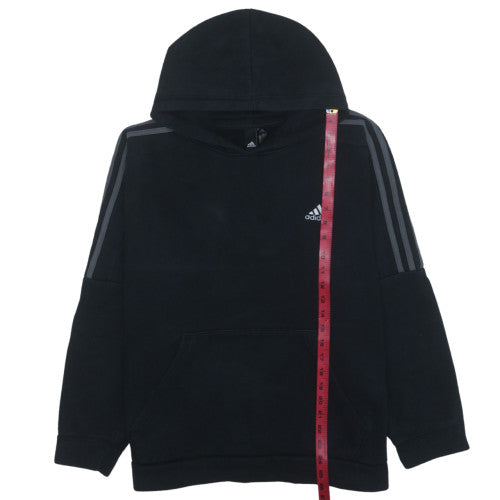 Adidas Men's Black Pullover Hoodie L Fleece Logo Sportswear