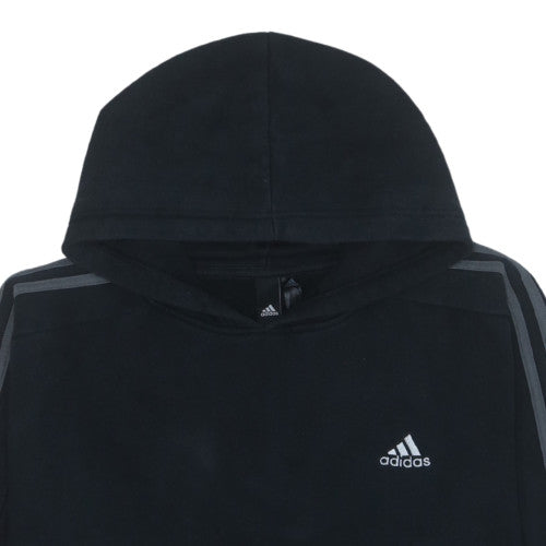 Adidas Men's Black Pullover Hoodie L Fleece Logo Sportswear
