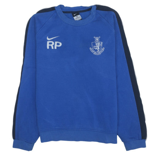 Nike Men's Blue Embroidered Crew Neck Sweatshirt Size M