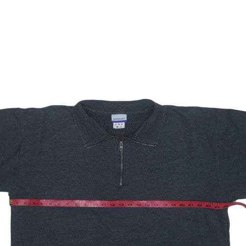 Reebok Men's Black 2XL Fleece 1/2 Zip Sweatshirt