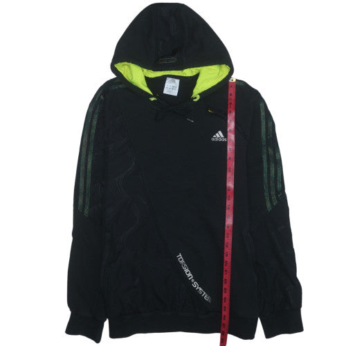 adidas Men's Black XL Pullover Hoodie with Logo Sports Style