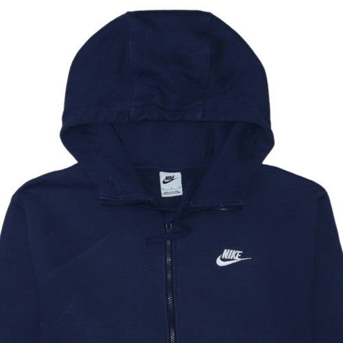 Nike Men's Blue Full Zip Hoodie M Sports Fleece Sweatshirt