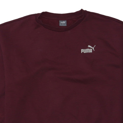Puma Men Red Crew Neck Pullover Sweatshirt Size M